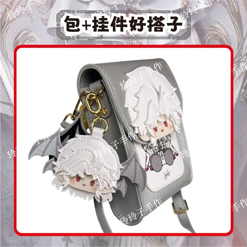 Phone Accessories Pouch - ゲームラブアンドディープスペース シラス シルバーウィングドレザーバッグ フィギュア ギフト 毎日の通勤用電話ポーチ