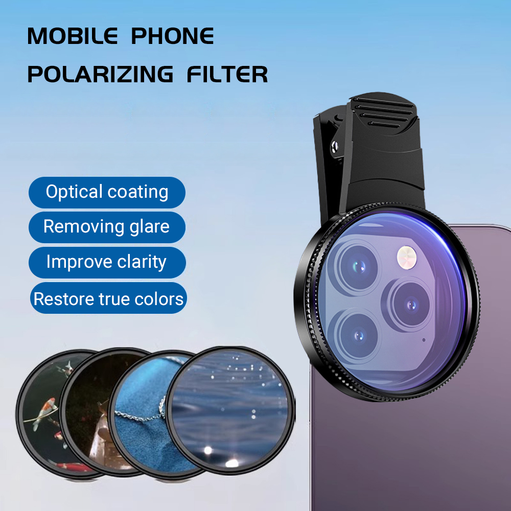Phone Accessories For Content Creators - 52mm クリップオンスマートフォンカメラフィルターキット CPL 偏光フィルター グラデーションカラーフィルター 携帯電話クリエイティブ写真レンズ