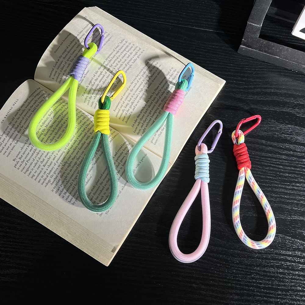 Phone Accessories Pouch - メッシュランドヤード蛍光ペンダント携帯電話バッグロープキーホルダーファッションクリエイティブ装飾キーコードアクセサリーリストストラップ