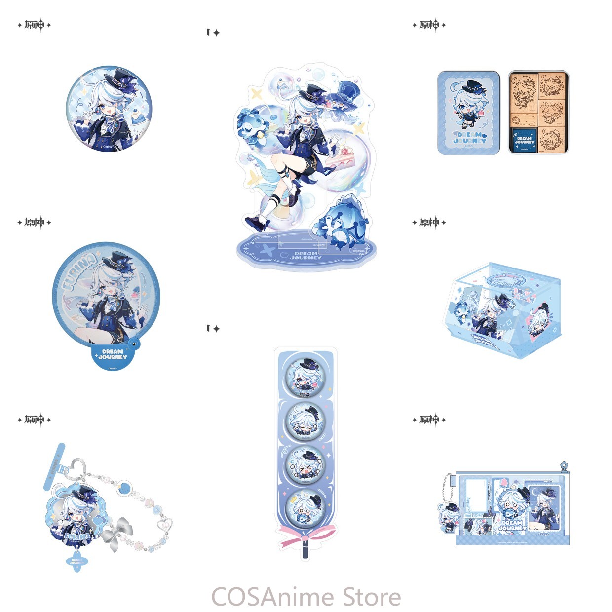 Phone Accessories Chain - 公式原神インパクト フーリナ アニメコスプレバッジ 折りたたみ扇子 アクリルスタンド 携帯電話チェーンペンダント