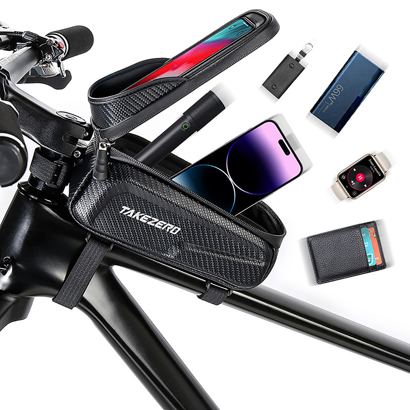 Youtube Phone Accessories - 新しい自転車バッグ防水タッチスクリーンサイクリングバッグトップフロントチューブフレームロードバイクバッグ電話ケースバイクアクセサリー