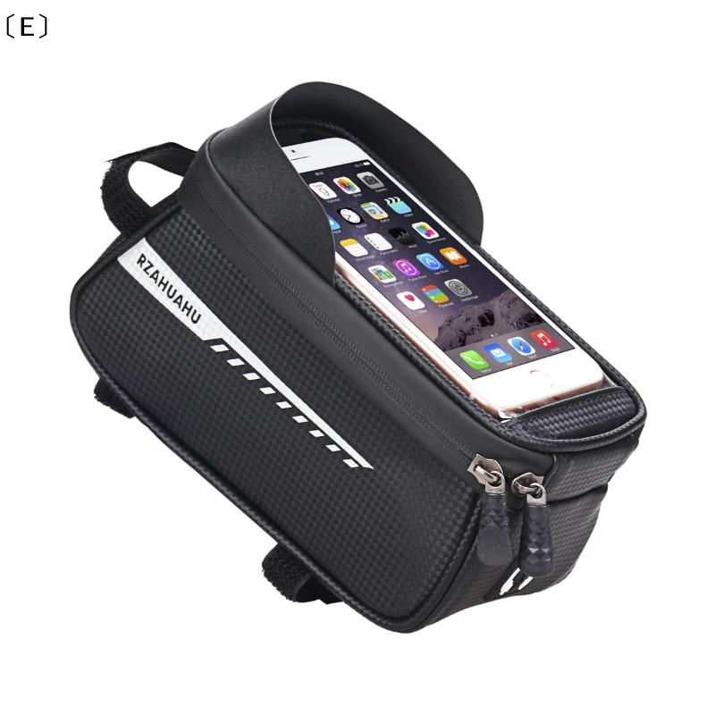 Youtube Phone Accessories - 〔E〕自転車フロントビームバッグ フロントチューブサイクリングバッグ 自転車防水電話ケースホルダー タッチスクリーン防水バッグアクセサリー