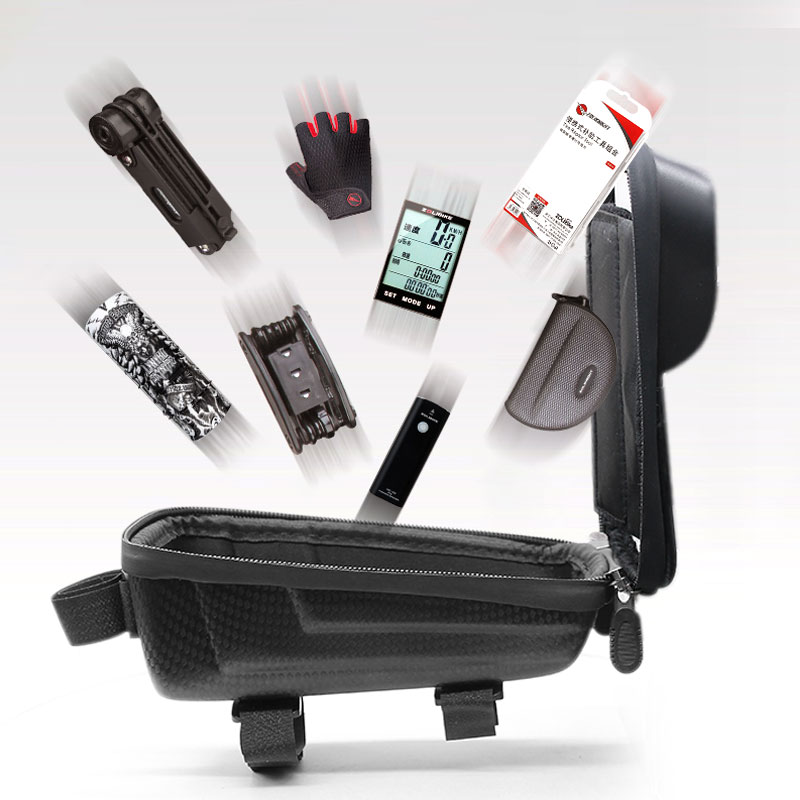 防水自転車用フロントフレームバッグ、TPUタッチレインカバー - Youtube Phone Accessories のレビューと価格
