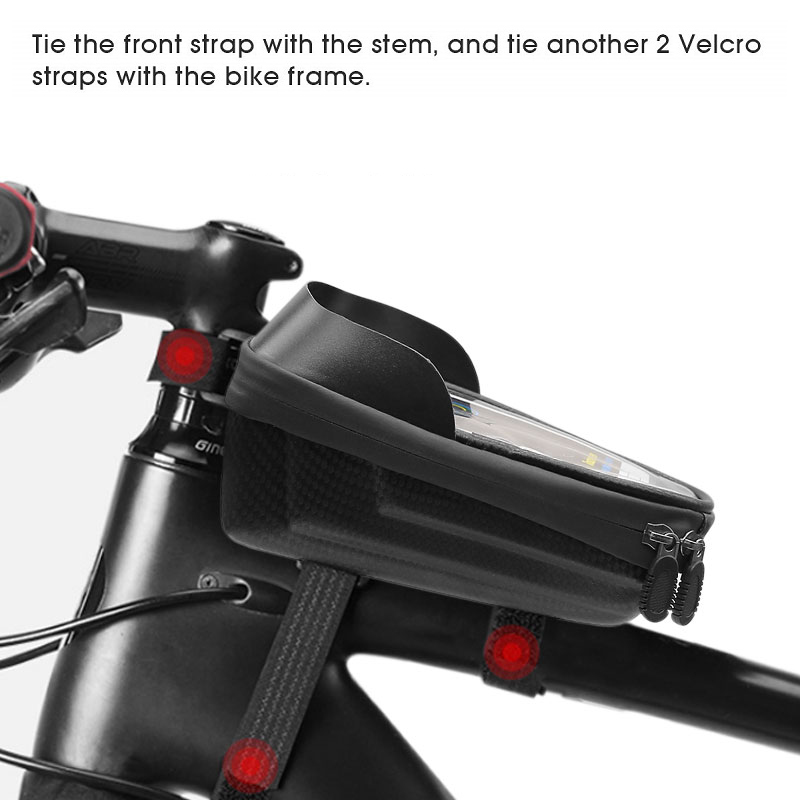 防水自転車用フロントフレームバッグ、TPUタッチレインカバー - Youtube Phone Accessories のレビューと価格