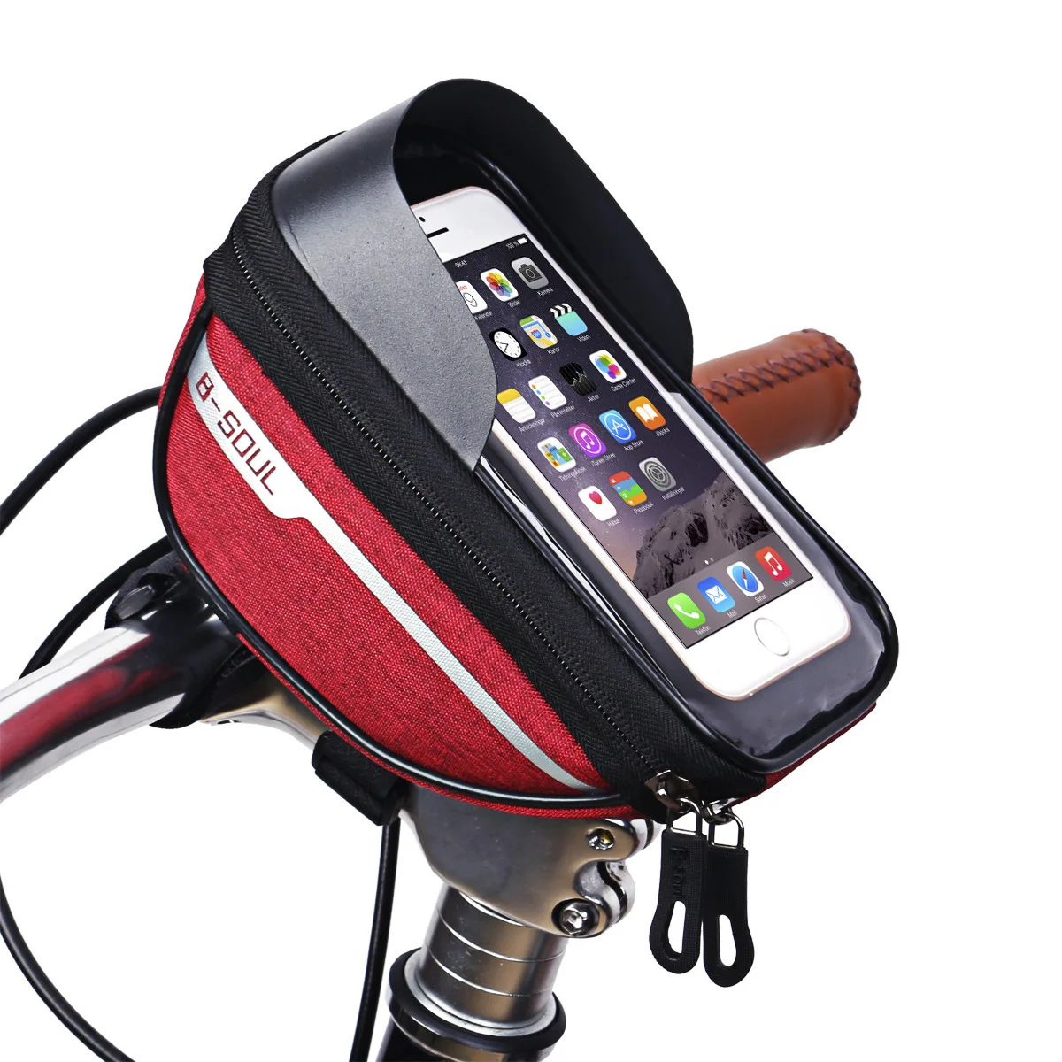 自転車フレームフロントトップチューブバイクバッグハンドルバー - Youtube Phone Accessories のレビューと価格