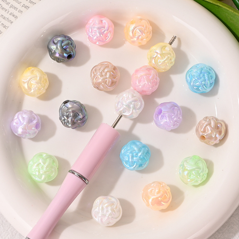 10個入りアクリルヤーンボールビーズ、穴あきルースビーズ、D - Phone Accessories Chain のレビューと価格