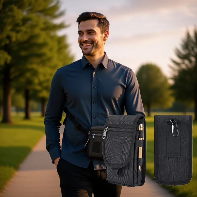    6.3インチ多機能携帯電話バッグ、オックスフォード生 - Phone Accessories Pouch のレビューと価格