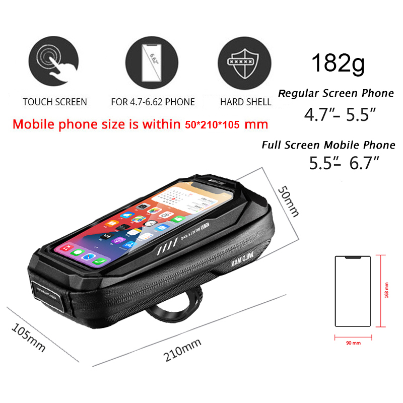 ワイルドマン-タッチスクリーンバイク用防水電話バッグ,6.7 - Youtube Phone Accessories のレビューと価格
