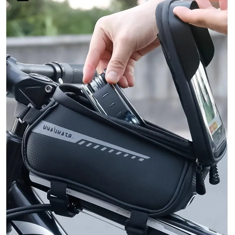 防水仕様の自転車用トップチューブ携帯電話バッグ。タッチスクリ - Youtube Phone Accessories のレビューと価格