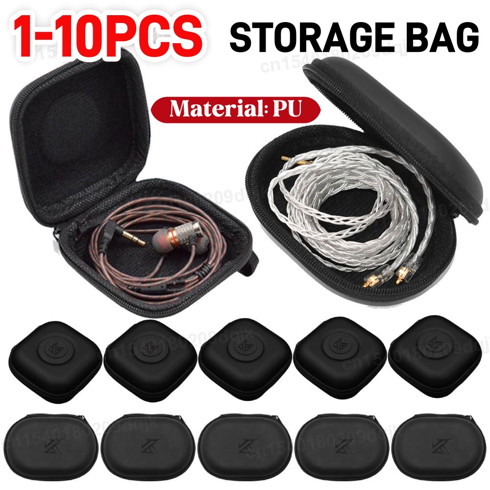 1-10 個 KZ イヤホンケース PU レザー楕円形ヘッド - Phone Accessories For Travel のレビューと価格
