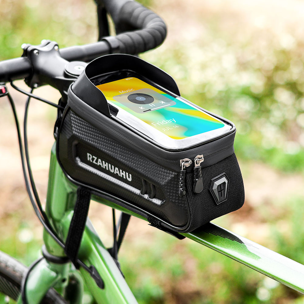 自転車用スマホフロントフレームバッグ 防水自転車トップチュー - Youtube Phone Accessories のレビューと価格