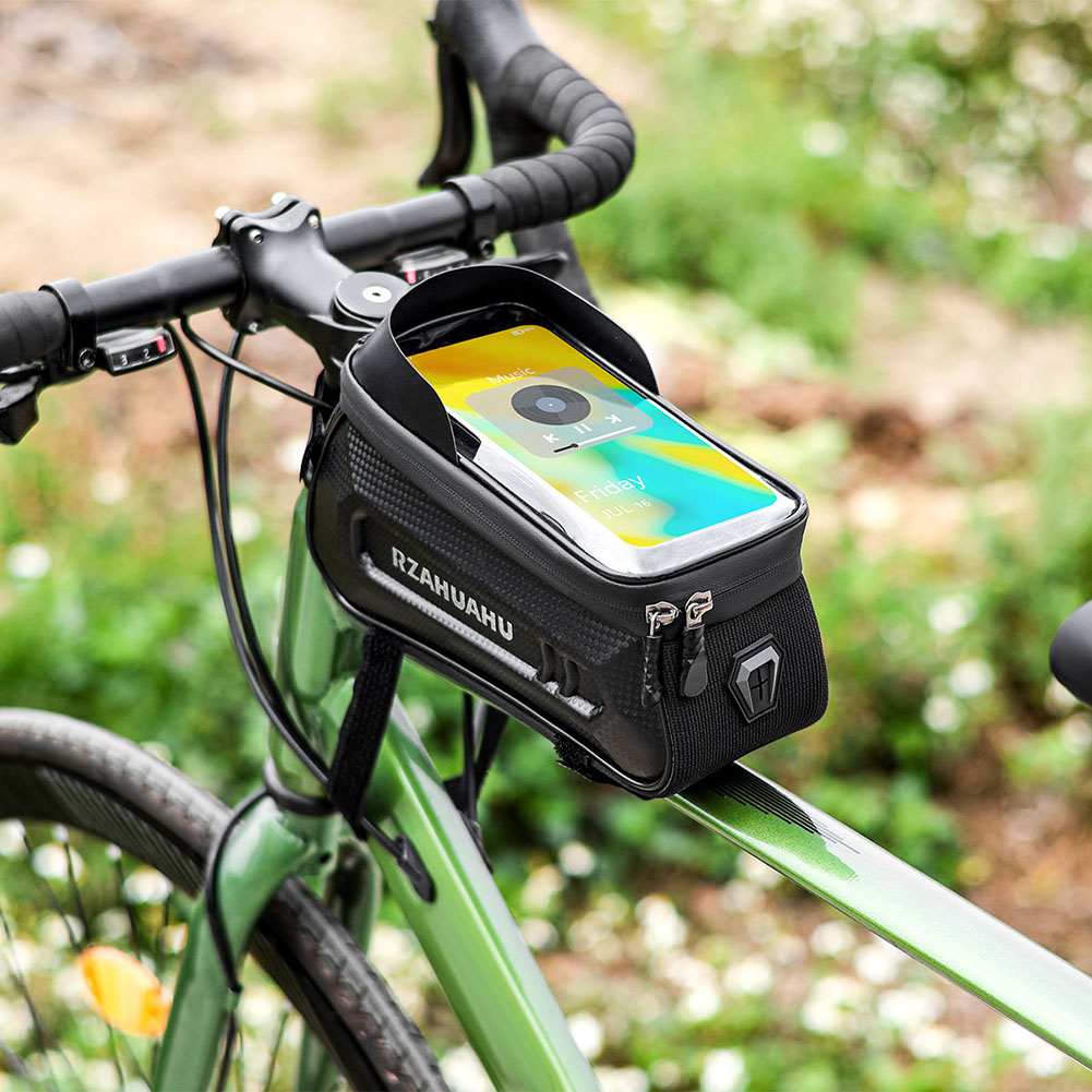 自転車用スマホフロントフレームバッグ 防水自転車トップチュー - Youtube Phone Accessories のレビューと価格