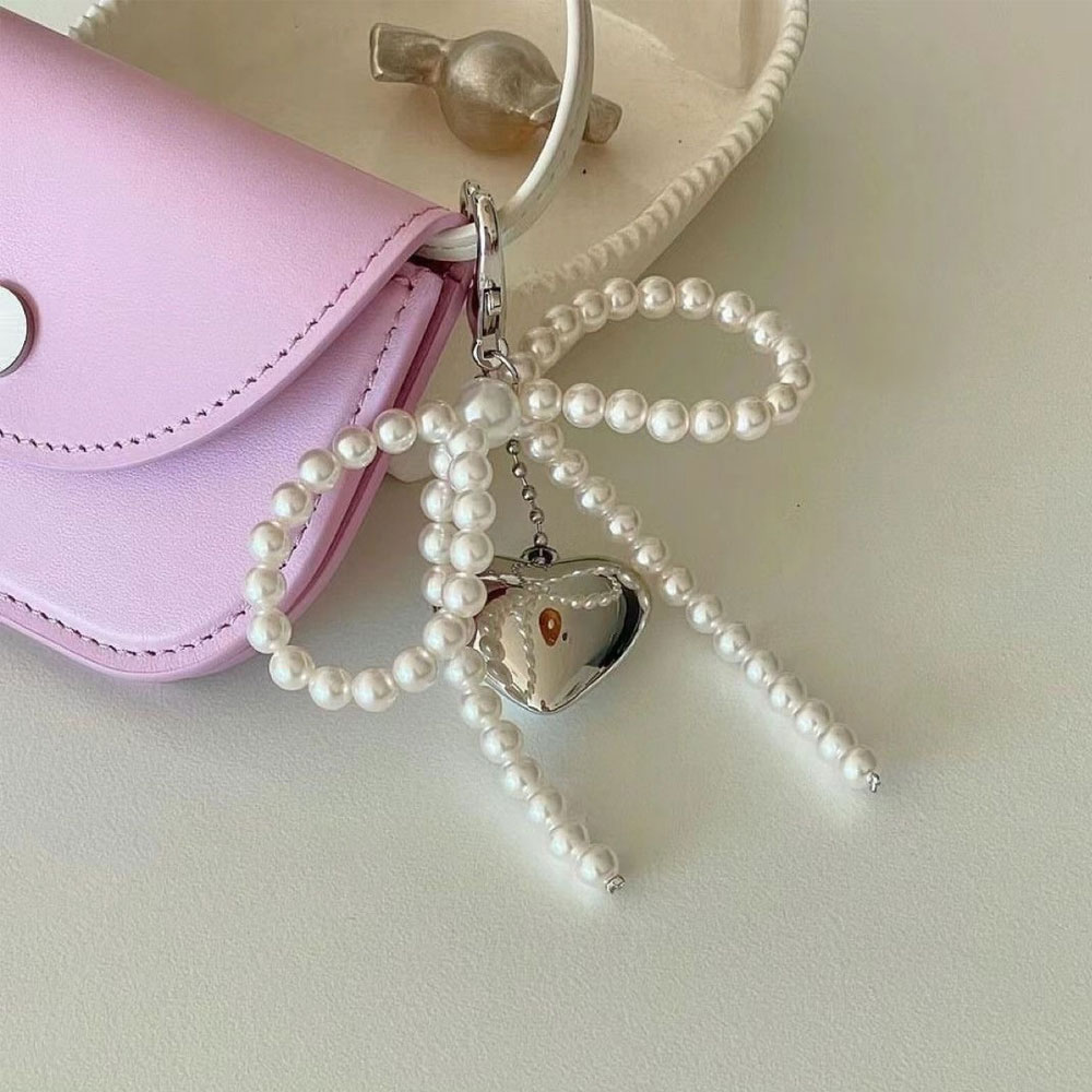 韓国のかわいいリボンパールフォンペンダントチェーンY2Kハー - Phone Accessories Chain のレビューと価格