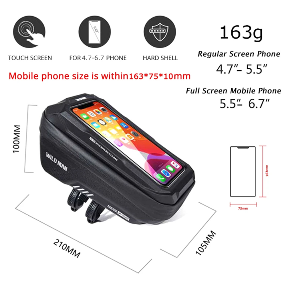 ワイルドマン自転車バッグ 5.5-6.6 インチ電話バッグ防 - Youtube Phone Accessories のレビューと価格