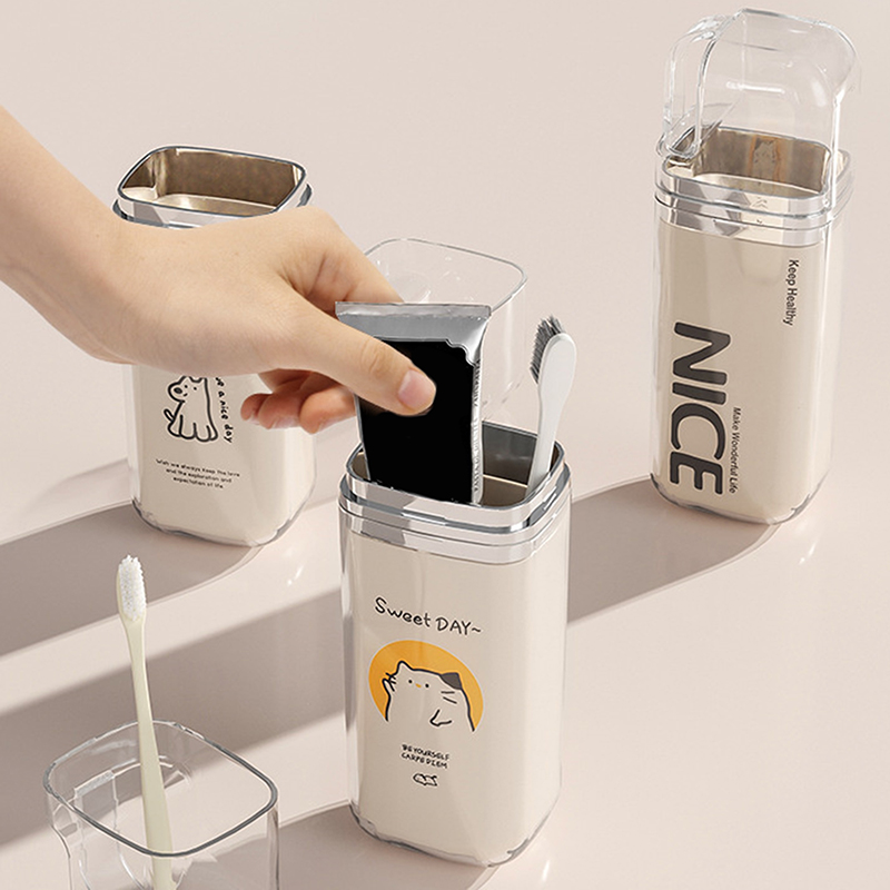 漫画かわいい歯ブラシカップ旅行用歯ブラシホルダーシンプルなポ - Phone Accessories For Travel のレビューと価格