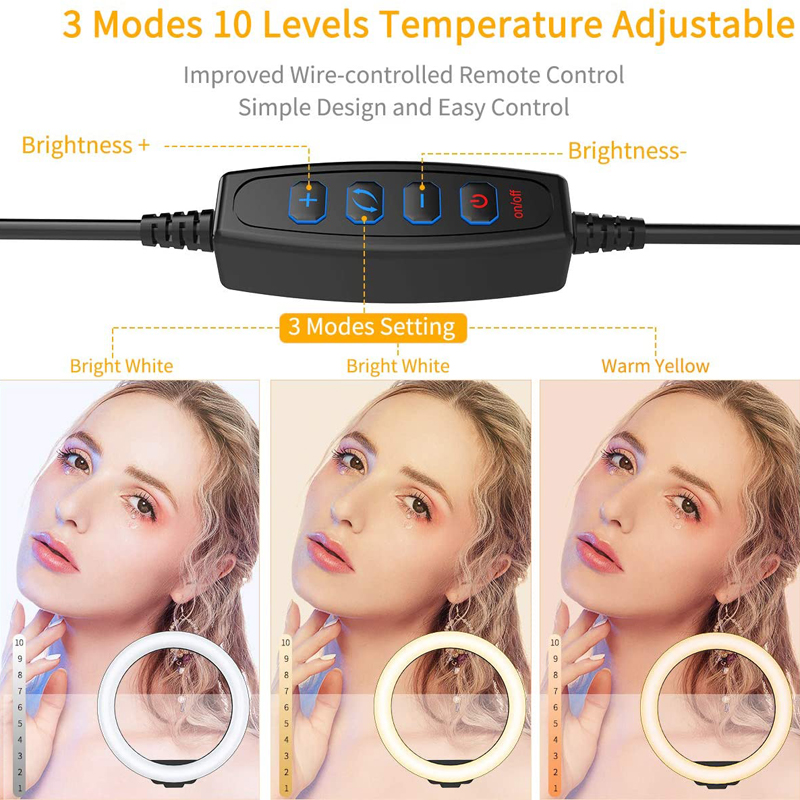 16cm 26cm 33cm LEDリングライト 調光可能  - Youtube Phone Accessories のレビューと価格